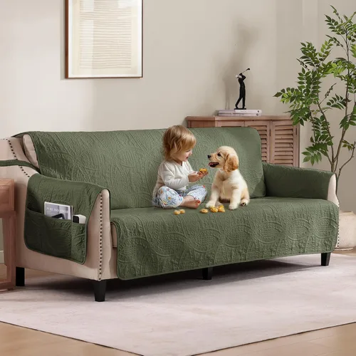 Vista 43 de Fundas acolchadas beige para sillas reclinables, impermeables, fundas para sillas reclinables para niños perezosos, fundas reclinables que admiten