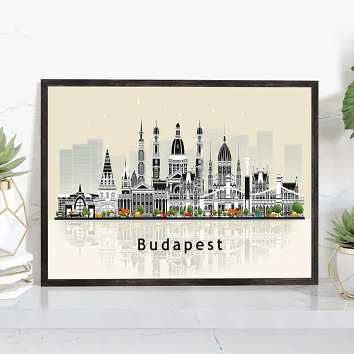 Vista 24 de Pera Print ADANA - Póster de Adana Turquía, ilustración de horizonte urbano de ciudad, póster moderno de pavo, impresión de paisaje urbano y punto