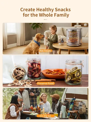 Vista 6 de Reemix Deshidratador de alimentos de acero inoxidable de 10 bandejas