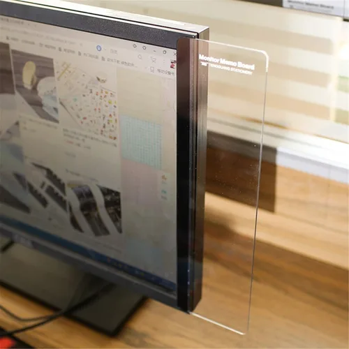 Vista 2 de MINSA Moderna multifunción, panel lateral de acrílico transparente, blocs de notas, tableros de mensajes, tableros adhesivos para pantalla