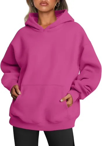 Vista 24 de Trendy Queen Sudaderas con capucha de gran tamaño para mujer, sudaderas de felpa para mujer, suéteres de moda de otoño, suéteres de invierno Lunares