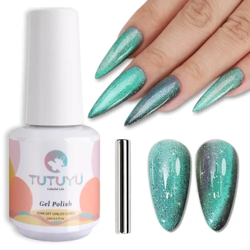 Vista 39 de Esmalte de uñas en gel color púrpura oscuro de medianoche - 15ml de esmalte de uñas en gel Jelly color morado negro, color traslúcido