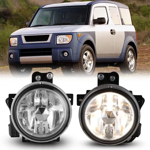 Vista 2 de CPW Luces antiniebla aptas para Honda Element 2003 2004 2005 2006, proyector de conducción de conductor y pasajero, luces antiniebla con bombillas