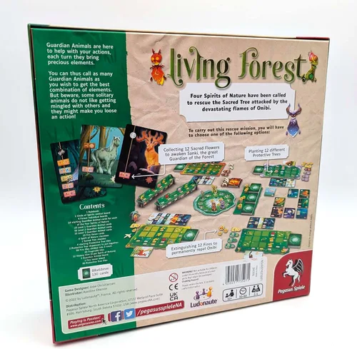 Vista 2 de Pegasus Spiele Bosque vivo Tile-laying strategy board game; family game night favorite; strategic resource management gameplay for all ages