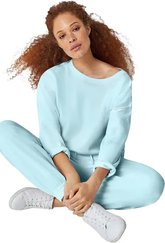 Vista 3 de ellos Sudadera de forro polar boxy de talla grande para mujer