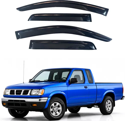 Vista 204 de IG - Visera para ventana para Ford Bronco y F150-F350 1980-1996, deflector lateral tipo cinta adhesiva, resistente, contra lluvia y viento