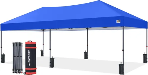 Vista 62 de ABCCANOPY Toldo desplegable – Tienda de campaña portátil para patio al aire libre resistente para patio trasero y terraza con 4 bolsas de arena Beige