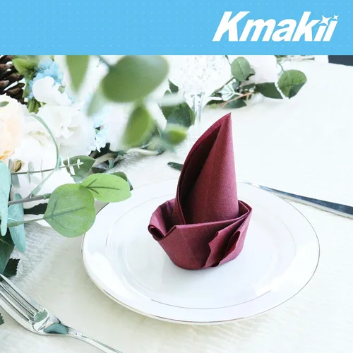 Vista 8 de KMAKII Servilletas de cena desechables color burdeos con tacto de lino, servilletas de papel de alta calidad, ideales para restaurantes, eventos