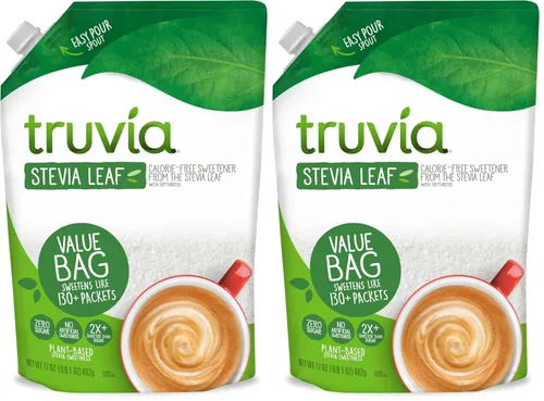 Vista 5 de Truvia – Edulcorante de cucharada marrón sin calorías de hoja de stevia (frasco de 9.8 oz)