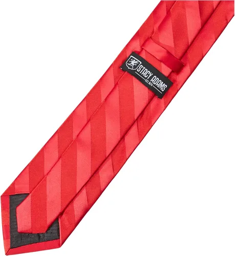Vista 2 de Stacy Adams Conjunto de corbata formal de rayas de tejido sólido para hombre