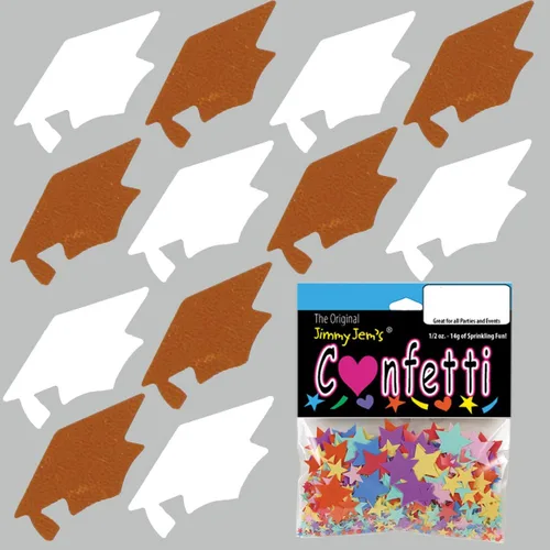 Vista 85 de Confetti Grad Cap Negro, Azul Marino Combo - 2 bolsas de media onza (1 oz)
