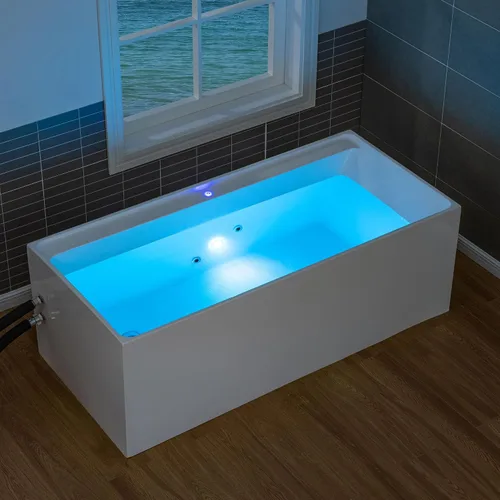 Vista 9 de WOODBRIDGE Bañera de inmersión fría de acrílico independiente de 67 pulgadas con enfriador blanco de 1.3 HP - Enfriamiento rápido y calefacción