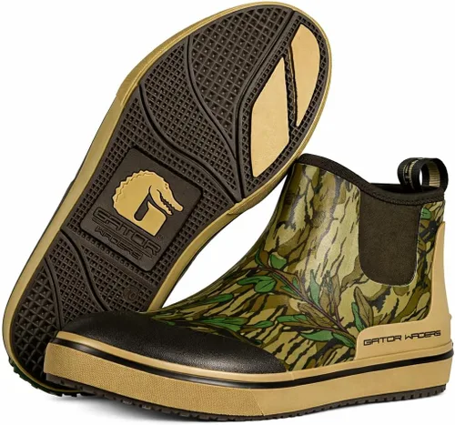 Vista 10 de Gator Waders Botas de Campamento para Hombre - Botas de Tobillo Impermeables Duraderas Antideslizantes Forradas de Neopreno para Acampar, Pescar