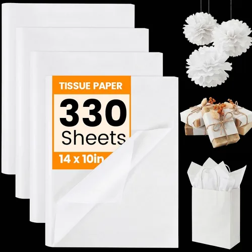Vista 26 de Koogel 330 hojas de papel de seda, papel de seda multicolor de 14 x 10 pulgadas para bolsas de regalo, vacaciones, cumpleaños, manualidades