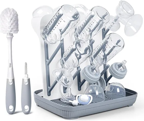 Vista 10 de Estante para secar biberones Termichy: Soporte grande vertical para secar botellas - Estante de secado vertical ahorrador de espacio para biberones