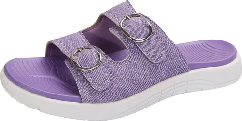 Vista 11 de Sandalias ortopédicas para mujer, de moda, para caminar, con soporte de arco, antideslizantes, cómodas, informales, para el verano