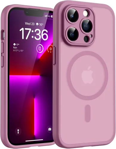 Vista 32 de TOCOL Funda para iPhone 11, compatible con Magsafe, protección completa de cámara, imanes integrados, protección contra caídas, funda translúcida