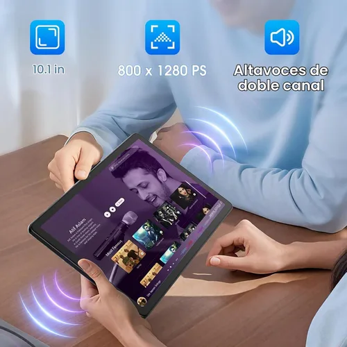 Vista 3 de DigiLand Tablet Android con pantalla táctil HD, tableta WiFi para estudio, lectura y transmisión, tableta ligera para el hogar, estudiantes