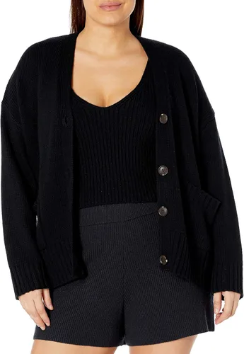 Vista 4 de The Drop Women's Brigitte Chunky Button-Front Pocket Ribbed Cardigan