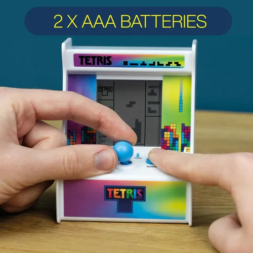 Vista 4 de Tetris Desktop Arcade - Consola de juegos portátil portátil con modos de sprint y maratón, videojuegos electrónicos clásicos para niños y adultos