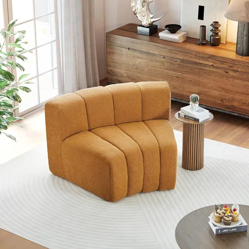 Vista 36 de LEVNARY Módulo redondo 1/8 para sofá modular (beige)