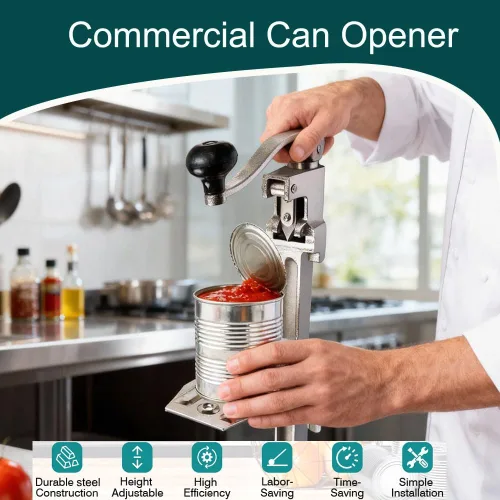 Vista 2 de Abrelatas comercial Abrelatas industrial resistente para latas grandes Abrelatas manual para 11100