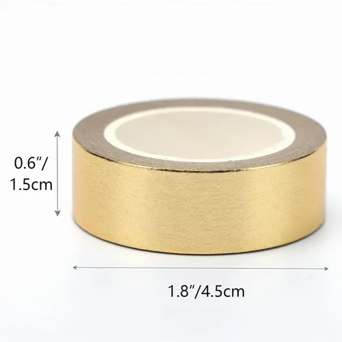 Vista 3 de NatSumeBasics 3 cintas Washi de lámina dorada metalizadas para manualidades 3 rollos de oro