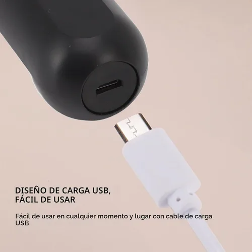 Vista 5 de Batidor eléctrico de huevos, batidora de mano inalámbrica de 3 velocidades para hornear en casa (negro)