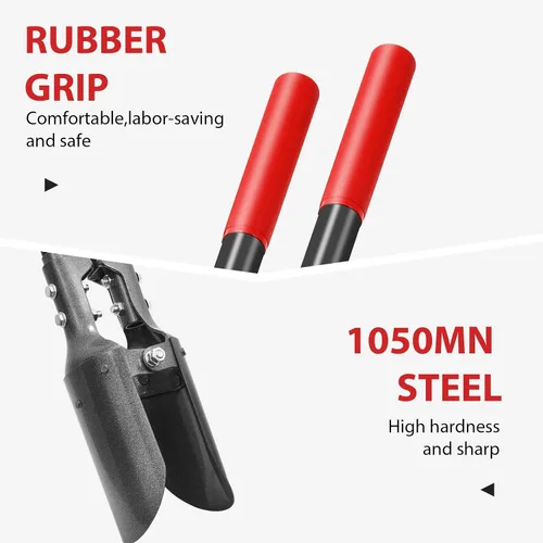 Vista 3 de Manija de fibra de vidrio con marca de escala de 58 pulgadas para excavar Heavy Duty, Manual Post Hole Digger,Sturdy Fiberglass Handle With Scale