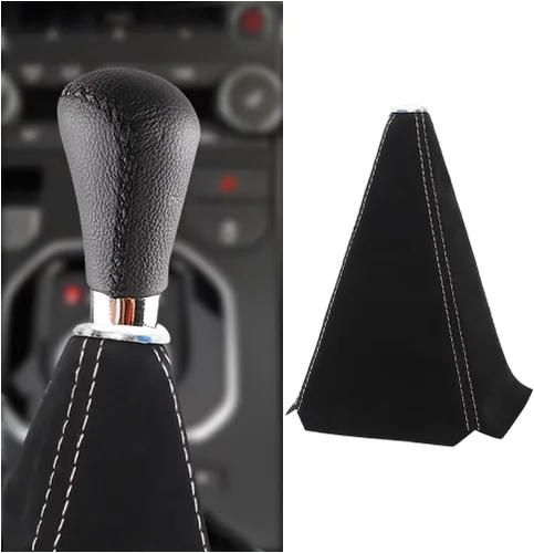 Vista 15 de BESULEN Cubierta de Funda de Palanca de Cambios para Coche, Cubierta de Gamuza de Cuero para Perilla de Cambios Cubierta Antipolvo, Reemplazo