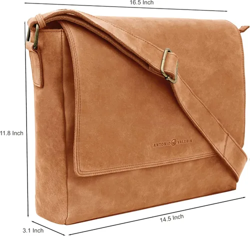 Vista 2 de Antonio Valeria Bolso bandolera de cuero prémium para hombre de Robert