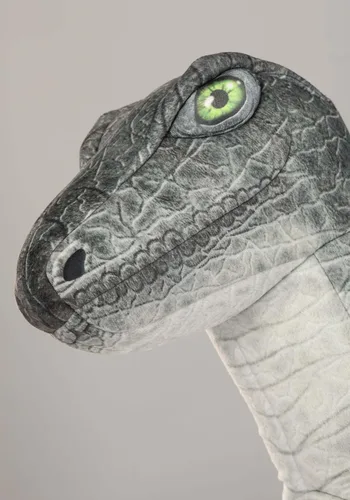 Vista 5 de Disfraz de brontosaurio para niños, traje de dinosaurio gris, mono de braquiosaurio jurásico