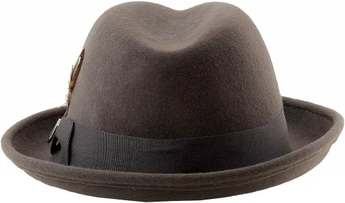 Vista 4 de Stacy Adams Sombrero de Fedora de fieltro de lana para hombre