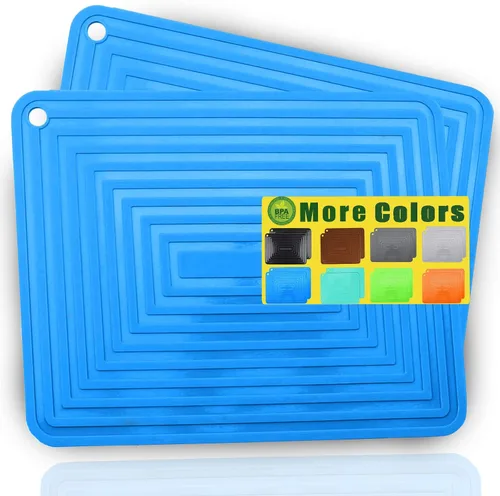 Vista 10 de LogHog Large Silicone Trivet Mats for Hot Dishes/Pans, Heat Resistant Pot Holder, 9"x12" Non Slip Flexible Durable Pot Coaster Kitchen Table Mats
