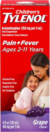 Vista 8 de Children's Tylenol - Medicina de suspensión oral, medicina líquida para niños, alivio del dolor y reductor de fiebre para síntomas de resfriado +