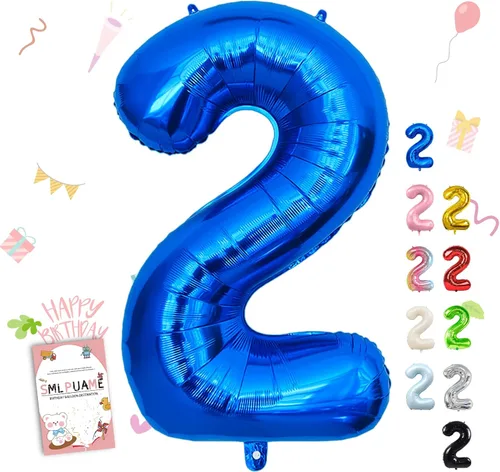 Vista 114 de Globos grandes de 40 pulgadas de números del 0 al 9, globos numéricos para decoración de fiesta de cumpleaños, globos de helio de aluminio