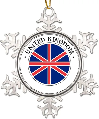 Vista 14 de Adornos de bandera de Andorra para árbol de Navidad, bandera nacional, silueta de Andorra, decoraciones de árbol de Navidad, copo de nieve, metal