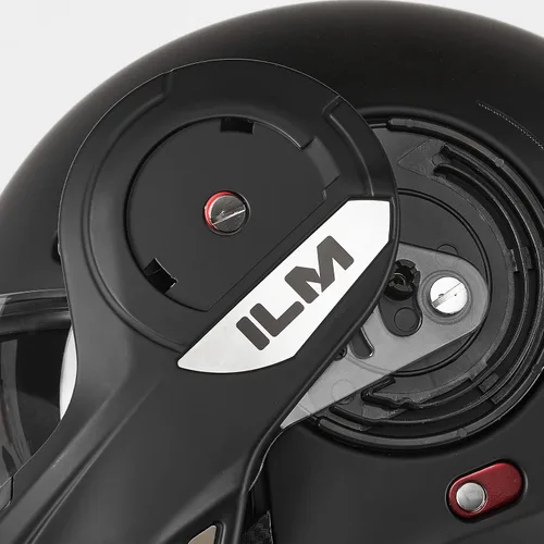 Vista 4 de ILM - Visera teñida para casco modular de motocicleta para adultos, hombres, ATV UTV con protector de barbilla reversible de 180° DOT modelo -B707