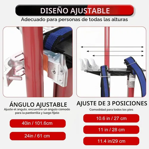 Vista 7 de Zancos de pintura de cinta ajustable para paneles de yeso de grado