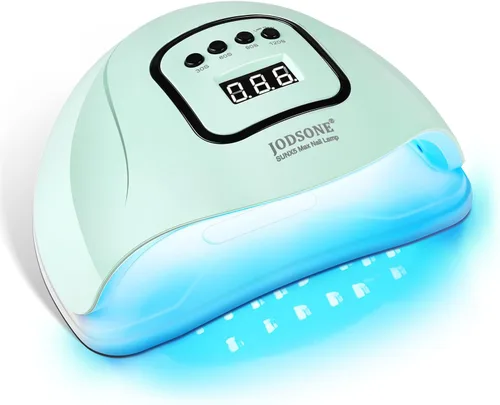 Vista 10 de JODSONE Lámpara de uñas LED U V, secador de uñas para esmalte de gel con luz LED con sensor automático y 4 temporizadores, color morado