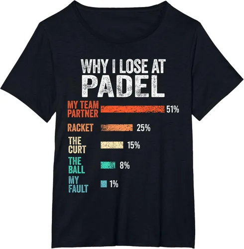Vista 33 de Why I Lose at Padel Funny Game Padel Hombres Mujeres Camiseta de Padel
