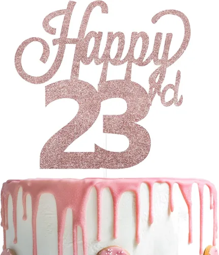 Vista 46 de LINGTEER - Decoración para pastel con texto "Happy Birthday 100", color negro