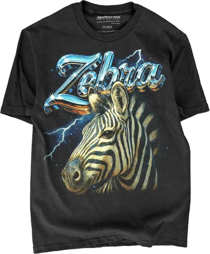 Vista 14 de Camiseta de Heavy Metal de los 80s con Animal en Negro - 100% Algodón - para Hombre y Mujer