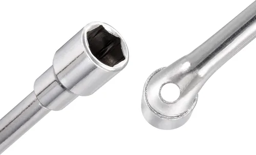 Vista 5 de uxcell Llave hexagonal abierta en forma de L métrica de 0.394 in y 0.512 in