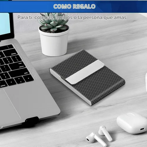 Vista 8 de Tarjetero para Tarjetas de Presentación de Lujo de Cuero PU y Estuche para Múltiples Tarjetas, Tarjetero para Tarjetas de Presentación de Negocios