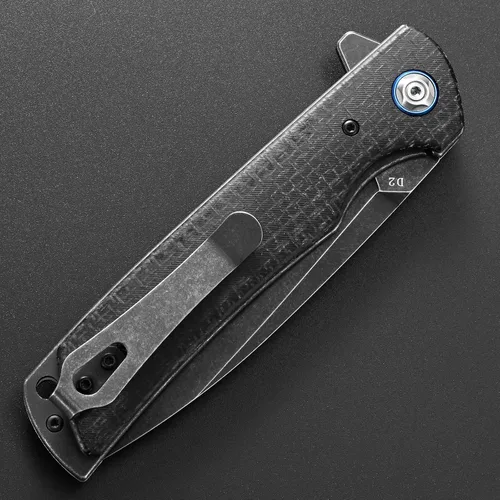 Vista 7 de Eafengrow EF973 Cuchillo plegable, hoja de acero D2, mango de micarta, carpeta de cuchillo de bolsillo para trabajo, camping, senderismo, EDC