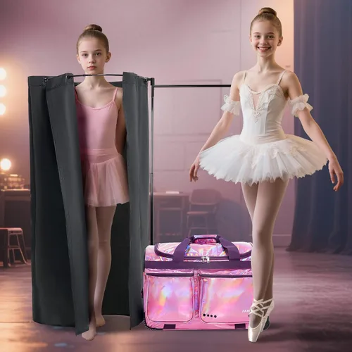 Vista 3 de Fanwoli Bolsa de baile de 23 pulgadas con perchero y cortina Protección de privacidad integral de 360° Sin riesgo de exposición