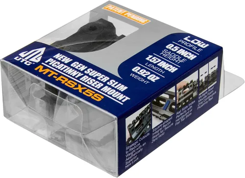 Vista 10 de Leapers MT-RSX5S Inc., UTG Super Slim Picatinny Riser Mount, 1/2" de altura, 3 ranuras, negro