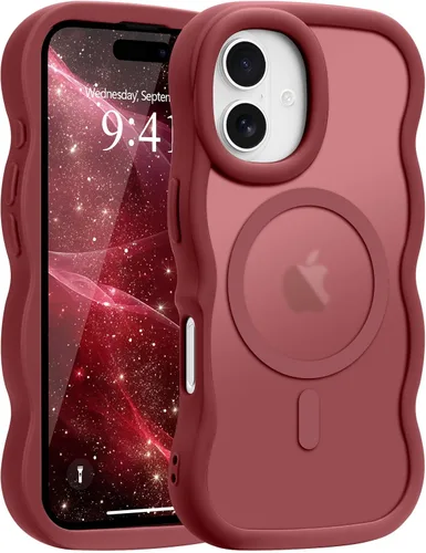Vista 129 de Pepmune - Funda para iPhone 12 Pro Max con marco ondulado y estructura rígida, color mate claro, cubierta trasera unisex, compatible con Magsafe