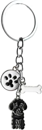 Vista 20 de Llavero para perro, lindo llavero de perro para mascotas, mini llavero de metal